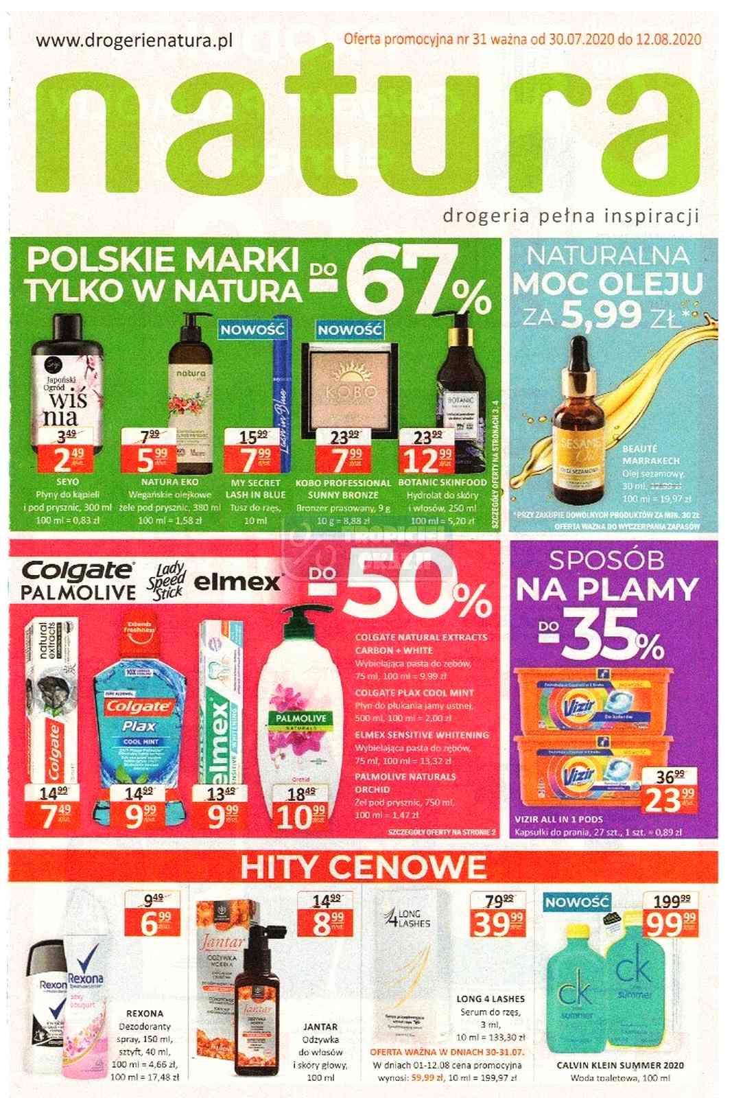 Gazetka promocyjna Drogerie Natura str. 1