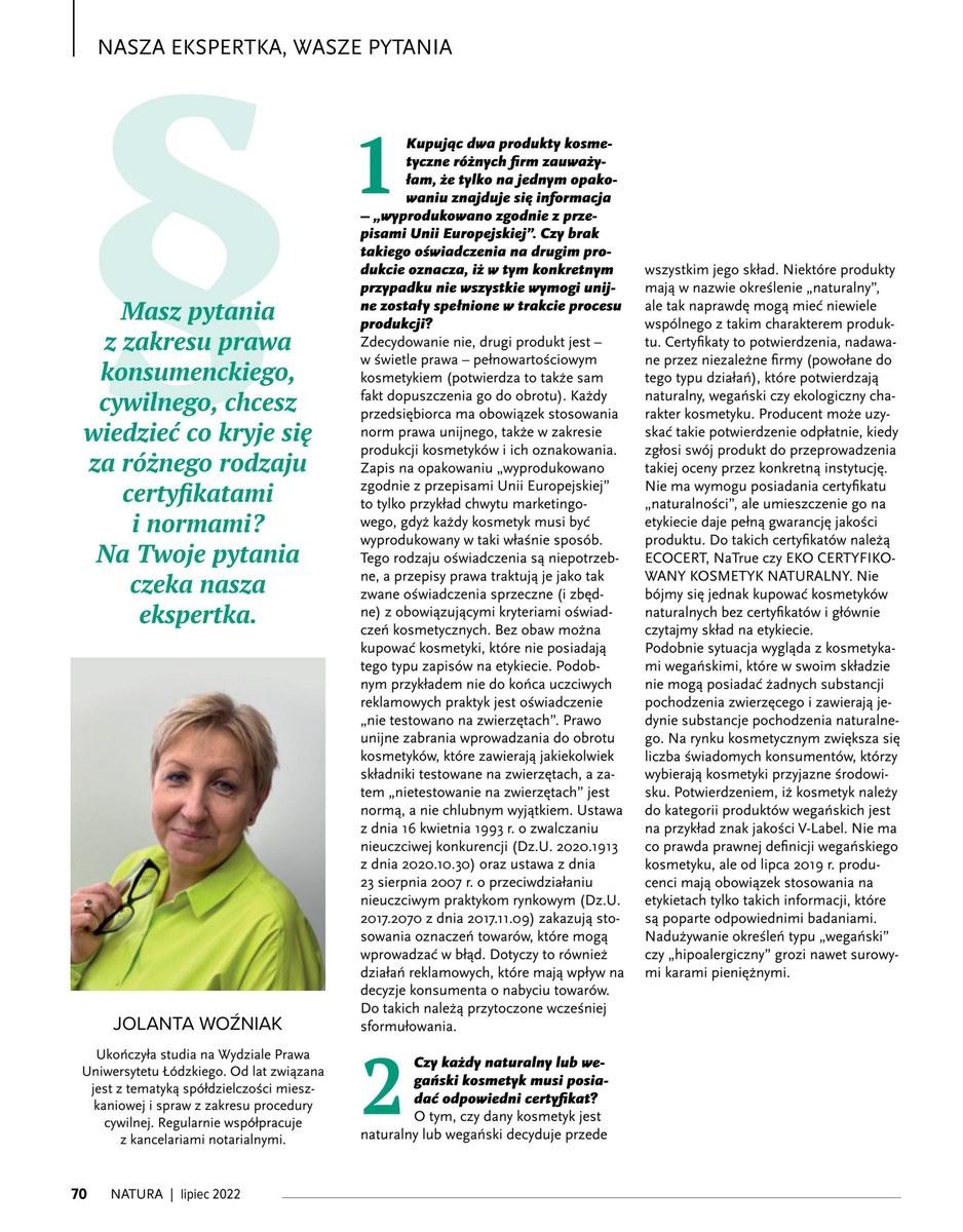 Gazetka promocyjna Drogerie Natura str. 70